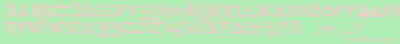 GeScimscript Font – Pink Fonts on Green Background