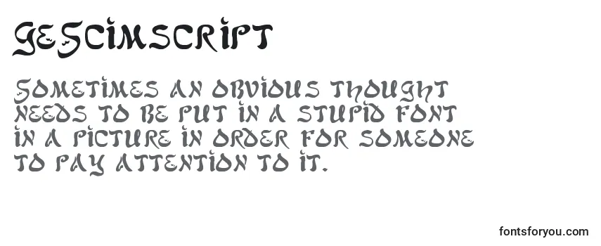 フォントGeScimscript