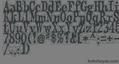 PuzzlefaceLeMonde font – Black Fonts On Gray Background