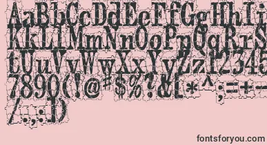 PuzzlefaceLeMonde font – Black Fonts On Pink Background