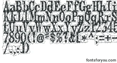 PuzzlefaceLeMonde font – stretched Fonts