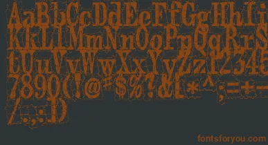 PuzzlefaceLeMonde font – Brown Fonts On Black Background
