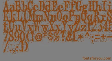 PuzzlefaceLeMonde font – Brown Fonts On Gray Background