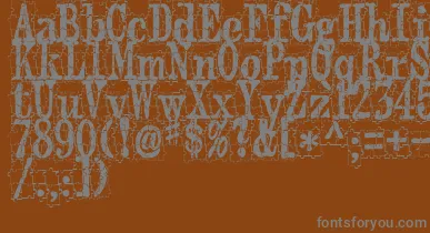PuzzlefaceLeMonde font – Gray Fonts On Brown Background