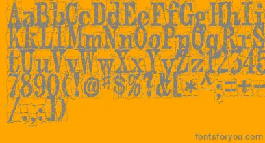 PuzzlefaceLeMonde font – Gray Fonts On Orange Background