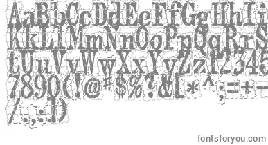 PuzzlefaceLeMonde font – Gray Fonts On White Background