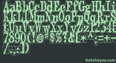 PuzzlefaceLeMonde font – Green Fonts On Black Background