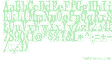 PuzzlefaceLeMonde font – Green Fonts On White Background