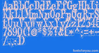 PuzzlefaceLeMonde font – Pink Fonts On Blue Background