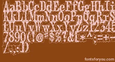 PuzzlefaceLeMonde font – Pink Fonts On Brown Background