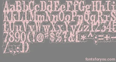 PuzzlefaceLeMonde font – Pink Fonts On Gray Background