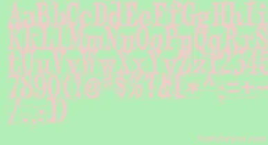 PuzzlefaceLeMonde font – Pink Fonts On Green Background