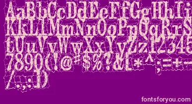 PuzzlefaceLeMonde font – Pink Fonts On Purple Background
