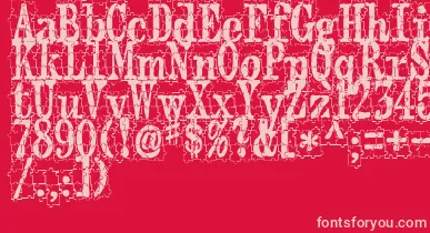 PuzzlefaceLeMonde font – Pink Fonts On Red Background