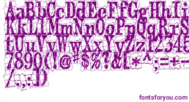 PuzzlefaceLeMonde font – Purple Fonts On White Background