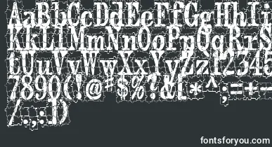 PuzzlefaceLeMonde font – White Fonts On Black Background