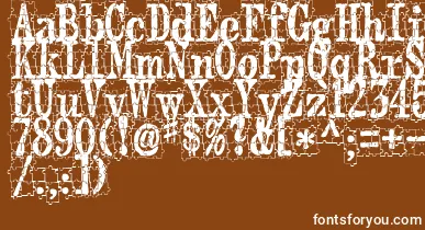 PuzzlefaceLeMonde font – White Fonts On Brown Background