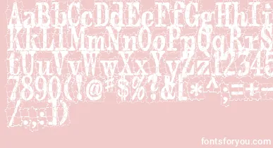 PuzzlefaceLeMonde font – White Fonts On Pink Background