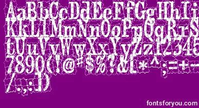PuzzlefaceLeMonde font – White Fonts On Purple Background