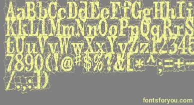 PuzzlefaceLeMonde font – Yellow Fonts On Gray Background