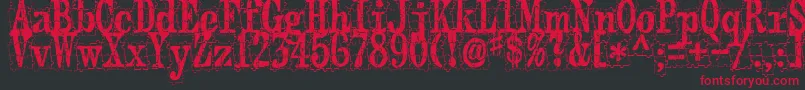 PuzzlefaceLeMonde Font – Red Fonts on Black Background