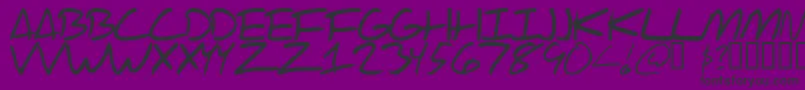 Czcionka ScrawlOfTheChief – czarne czcionki na fioletowym tle