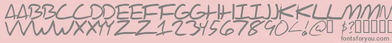 ScrawlOfTheChief Font – Gray Fonts on Pink Background