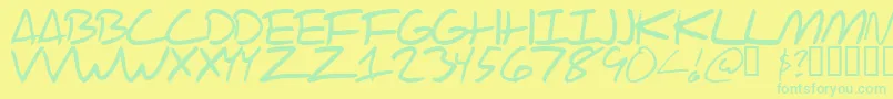Więcej informacji o czcionce ScrawlOfTheChief Czcionka ScrawlOfTheChief – zielone czcionki na żółtym tle