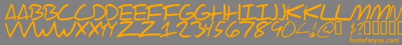 ScrawlOfTheChief Font – Orange Fonts on Gray Background