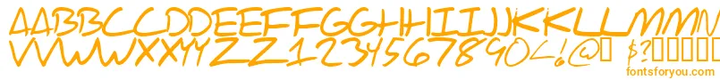 ScrawlOfTheChief Font – Orange Fonts on White Background
