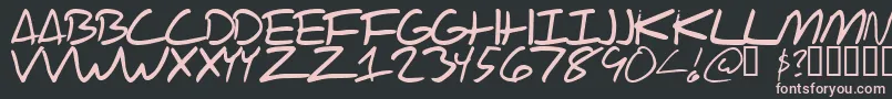 ScrawlOfTheChief Font – Pink Fonts on Black Background