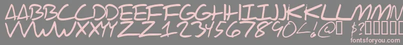 ScrawlOfTheChief Font – Pink Fonts on Gray Background