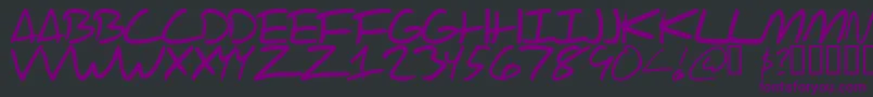 ScrawlOfTheChief-Schriftart – Violette Schriften auf schwarzem Hintergrund