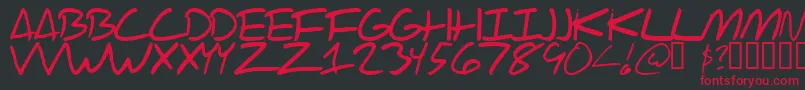 ScrawlOfTheChief Font – Red Fonts on Black Background