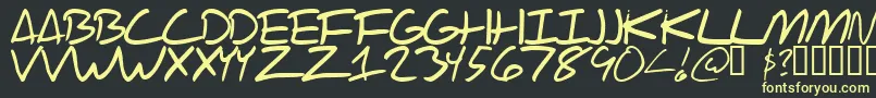 ScrawlOfTheChief Font – Yellow Fonts on Black Background