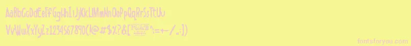 Boldenstein Font – Pink Fonts on Yellow Background