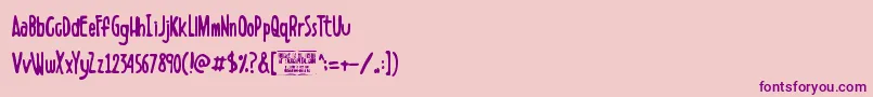 Boldenstein Font – Purple Fonts on Pink Background