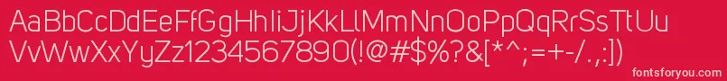 KiyeSans Font – Pink Fonts on Red Background