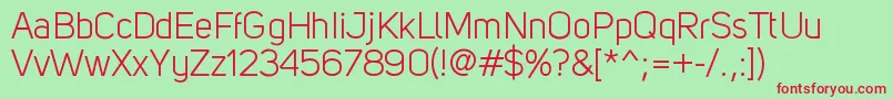 KiyeSans Font – Red Fonts on Green Background