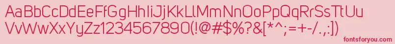 KiyeSans-Schriftart – Rote Schriften auf rosa Hintergrund