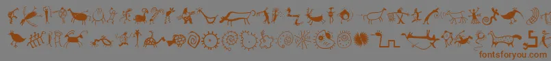 MiniPicsRedRock Font – Brown Fonts on Gray Background