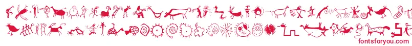 MiniPicsRedRock Font – Red Fonts on White Background