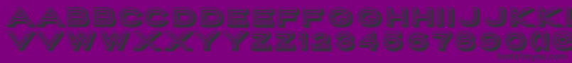 PorterSansInlineBlock Font – Black Fonts on Purple Background