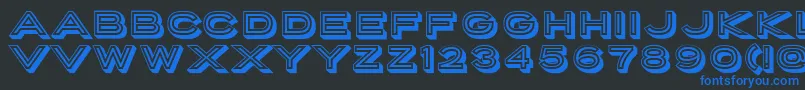 PorterSansInlineBlock Font – Blue Fonts on Black Background