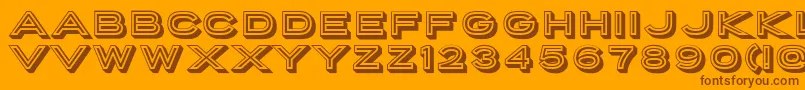 PorterSansInlineBlock Font – Brown Fonts on Orange Background