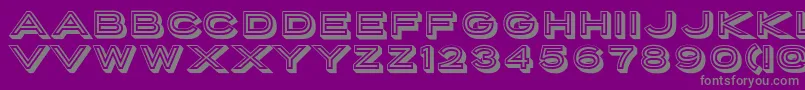 PorterSansInlineBlock Font – Gray Fonts on Purple Background