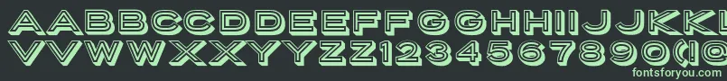 フォントPorterSansInlineBlock – 黒い背景に緑の文字