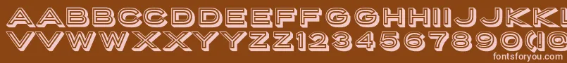 PorterSansInlineBlock Font – Pink Fonts on Brown Background