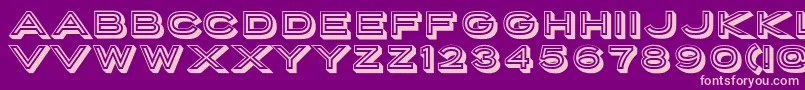 PorterSansInlineBlock Font – Pink Fonts on Purple Background