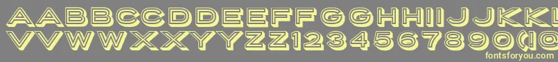 PorterSansInlineBlock Font – Yellow Fonts on Gray Background